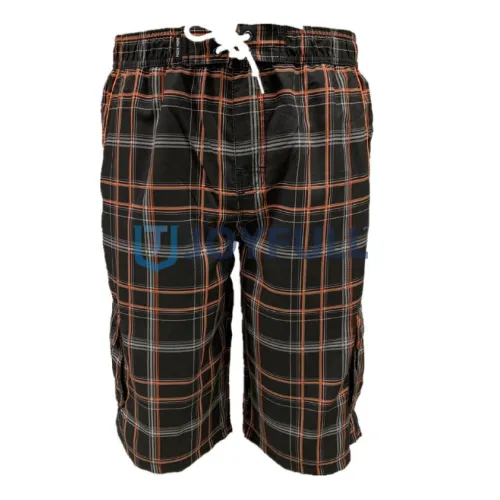Plain-front drawstring beach shorts · FS-043