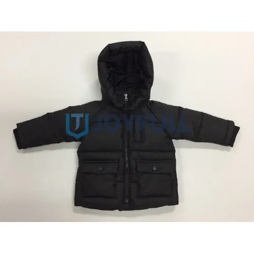 Children’s hooded padded jacket with four pockets · FS-072