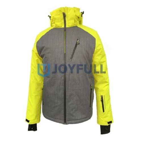 Hooded ski-style jacket with slanted chest and sleeve pockets · FS-018