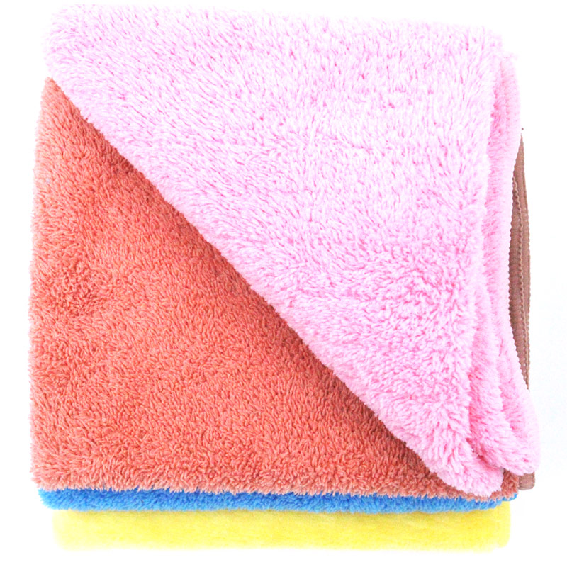 Overlocked single-layer coral-fleece cleaning towel · GY-089