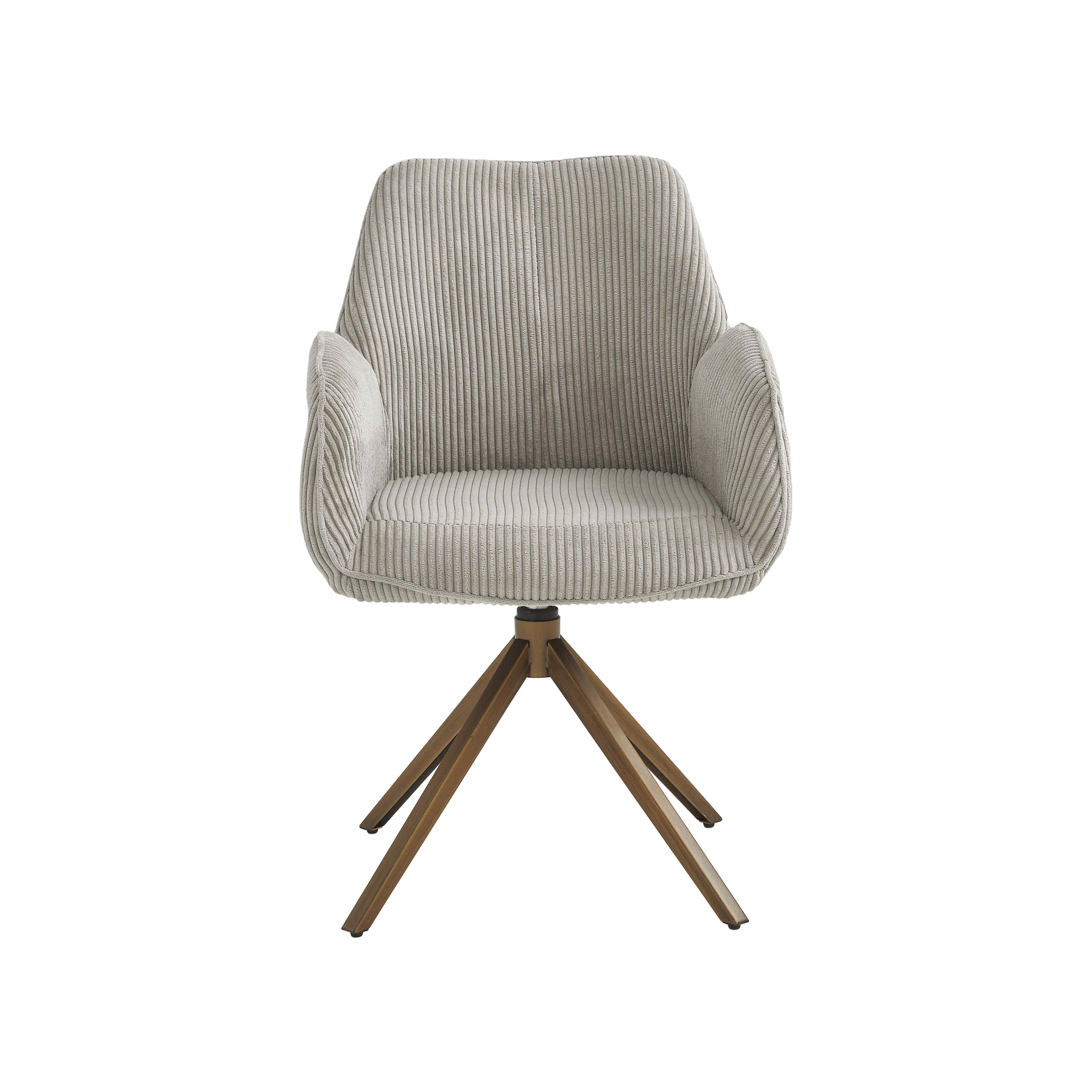 Ribbed-fabric armchair on four-spoke base GDC6804Cb-2 · XH-021