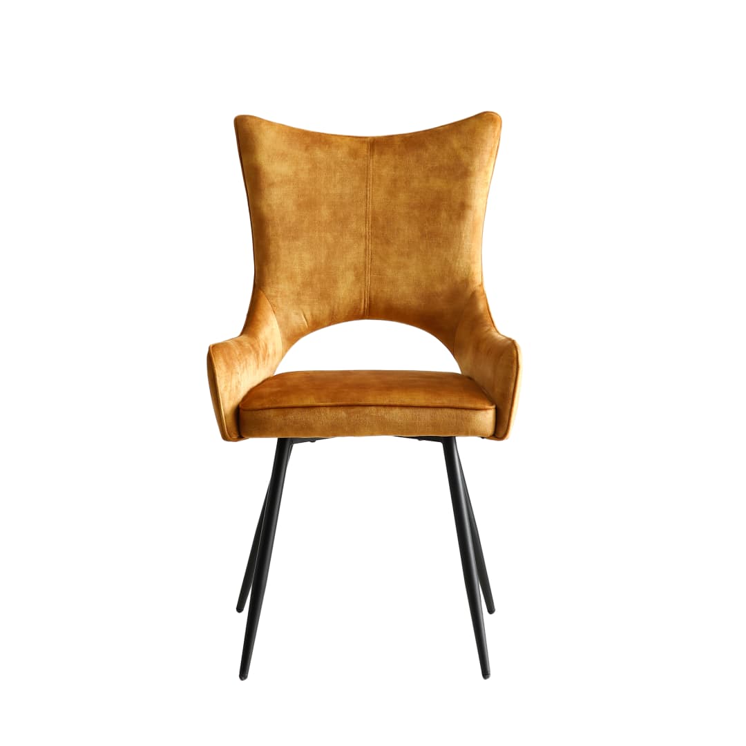 Waisted high-back dining chair with curved opening GDC6820Aa · XH-040