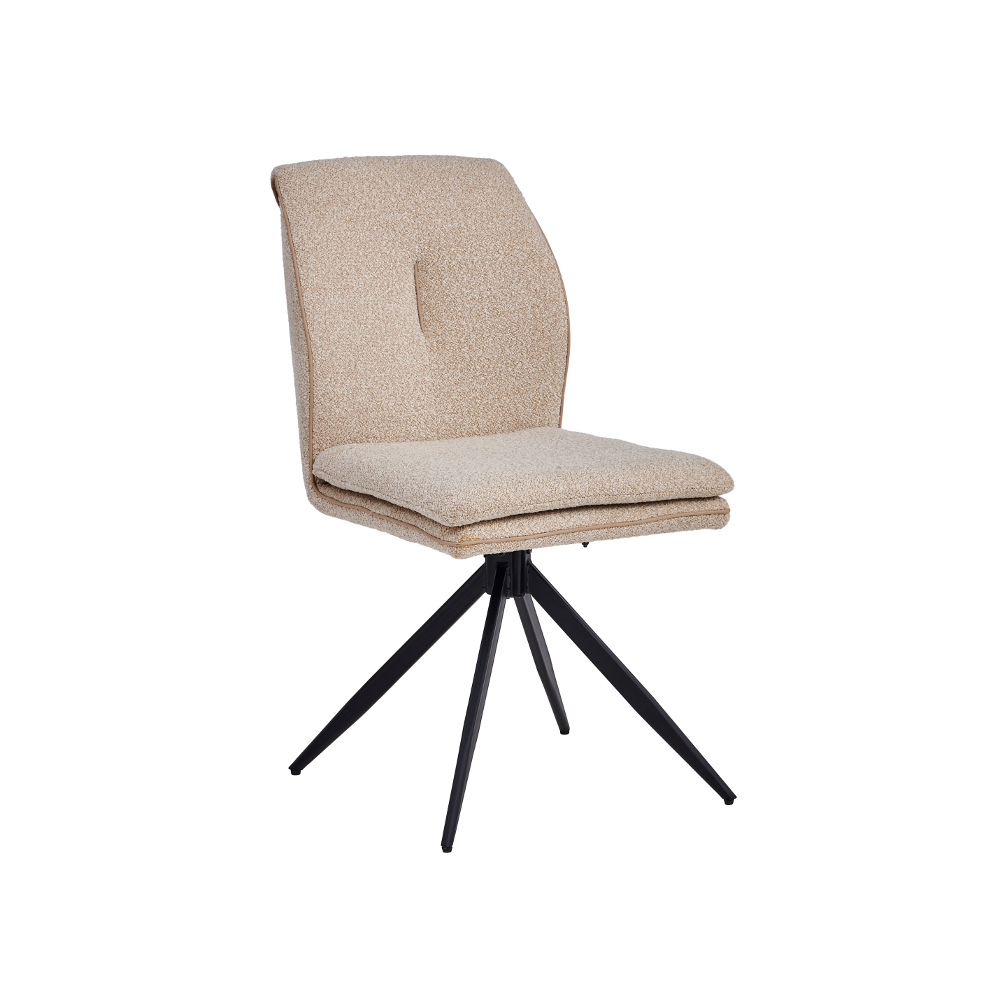 Armless upholstered dining chair with star base GDC1300Cb-3 · XH-041