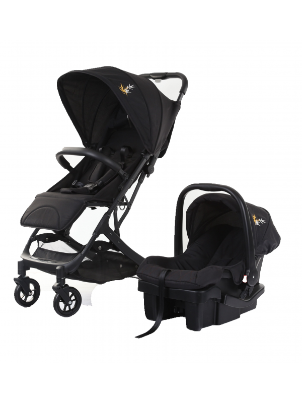 Compact folding stroller pictured with carrier option Y-M988 · PX-081