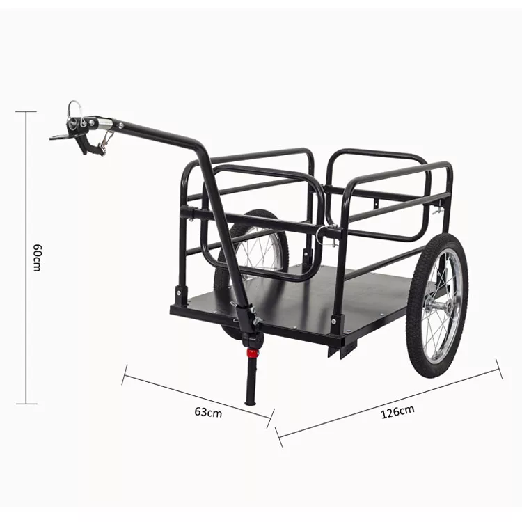 Folding bicycle cargo trailer with steel rail sides ZS-721 · PX-071