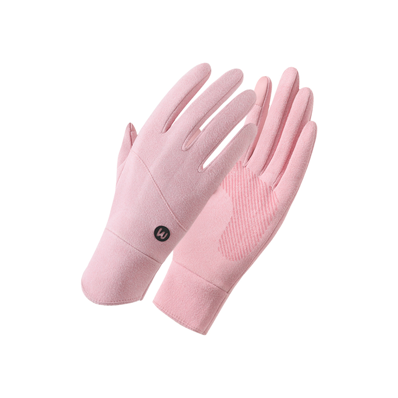 Pink fleece-lined sports gloves · HB29-ARI-15