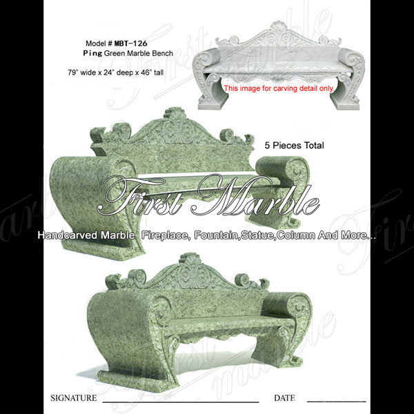 Green marble garden chair MBT-126 · HB29-FIR-03
