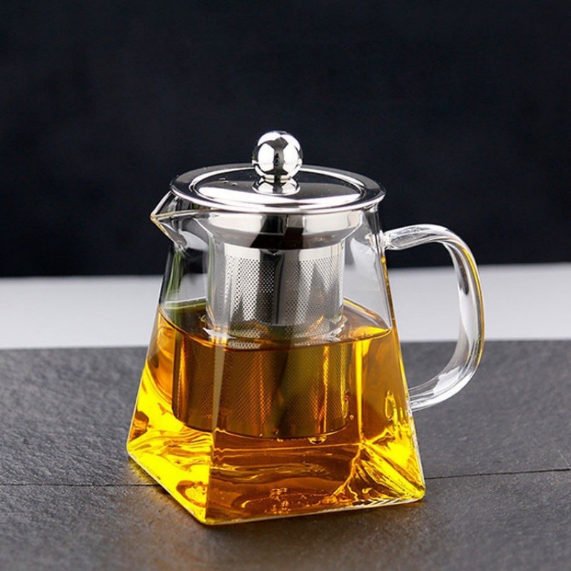 Square-base infuser teapot · HJ-002 — 2