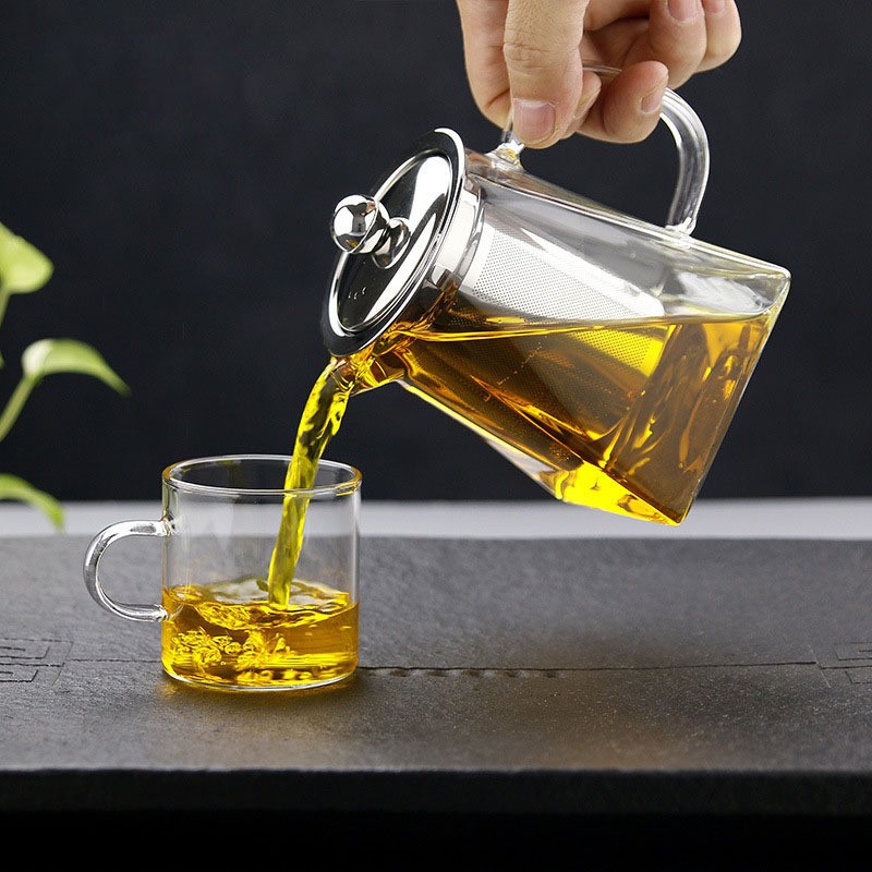 Square-base infuser teapot · HJ-002 — 3