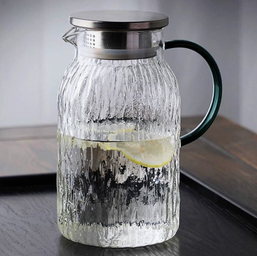 Fluted glass pitcher · HJ-004 — 2