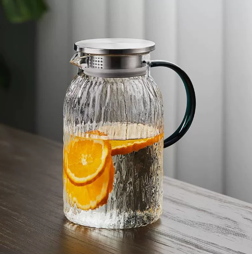 Fluted glass pitcher · HJ-004 — 3