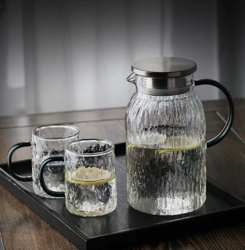 Fluted glass pitcher · HJ-004