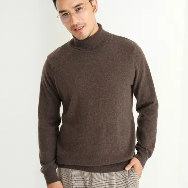 Men’s Mock-neck Pure Cashmere Sweater · QH-007