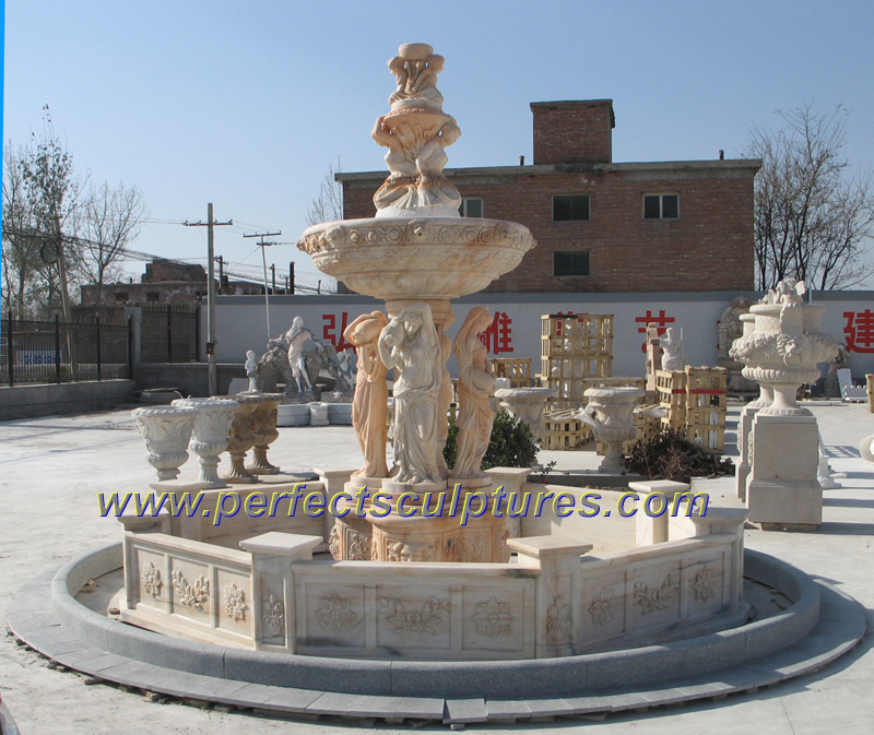 Cascading stone garden fountain · SY-F211
