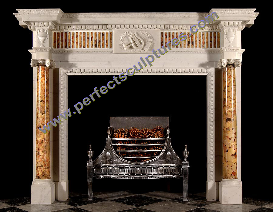 Georgian-style fireplace mantel · QY-LS376