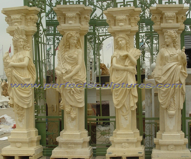 Female-figure architectural column · QCM136