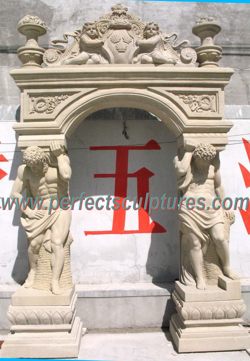 Carved stone doorway arch · DR035