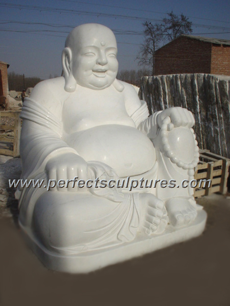 Laughing Buddha stone statue · SY-T028