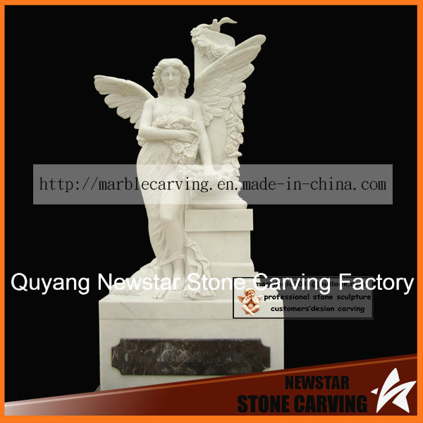 NSS042 Flower-Bearing Angel Column Monument · NSS042