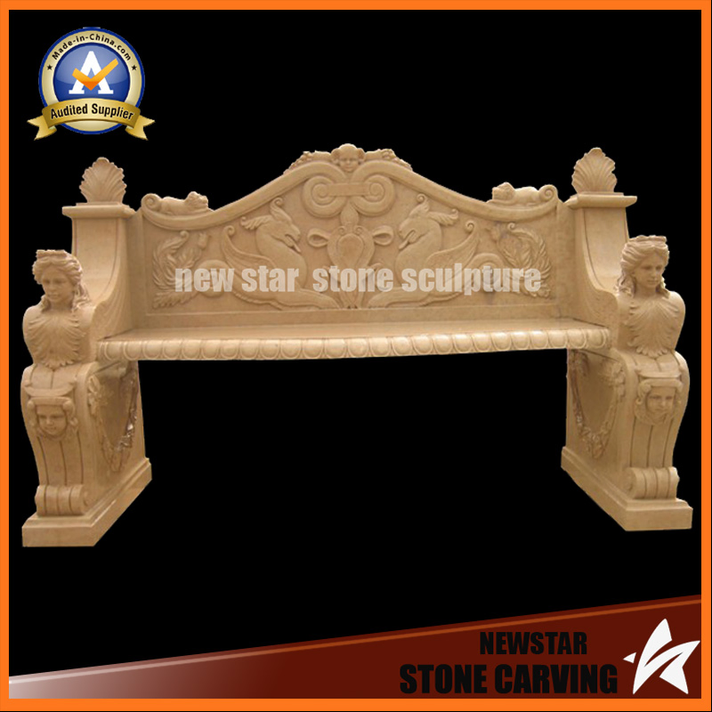 NS-Y647 Figure-Decorated Garden Stone Bench · NS-Y647